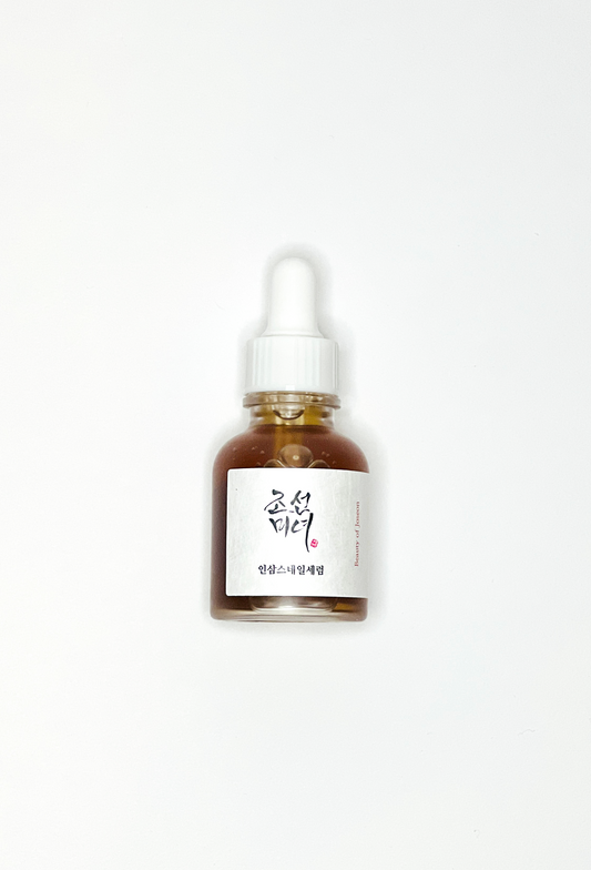 Beauty of Joseon Revive Serum with Hanbang, ginseng root, and snail mucin.